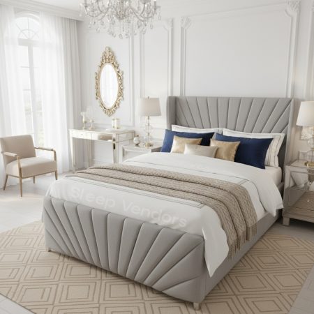 Shine Luxury Wing Ottoman Storage Bed & Mattress Option