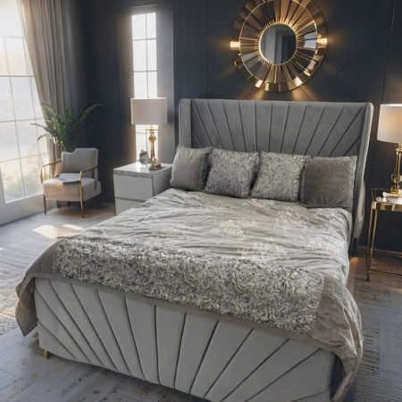 Shine Luxury Wing Ottoman Storage Bed & Mattress Option - Image 2