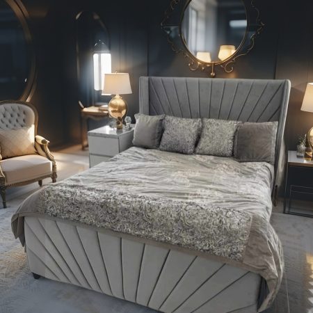Shine Luxury Wing Ottoman Storage Bed & Mattress Option - Image 3