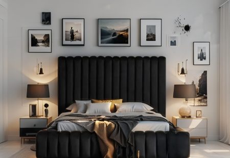 Black Caledonia® Luxury Bed Frame With Mattress, Storage Options - Image 2